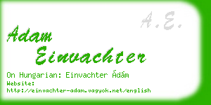 adam einvachter business card