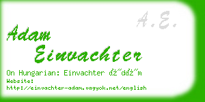 adam einvachter business card